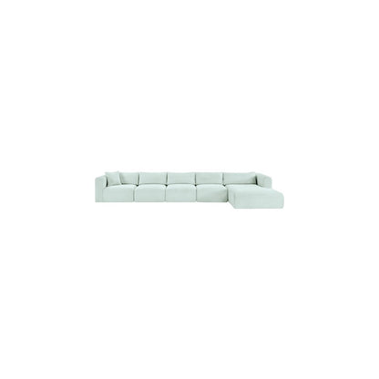 Shaggy Mint Corduroy Performance Fabric Modular Sectional