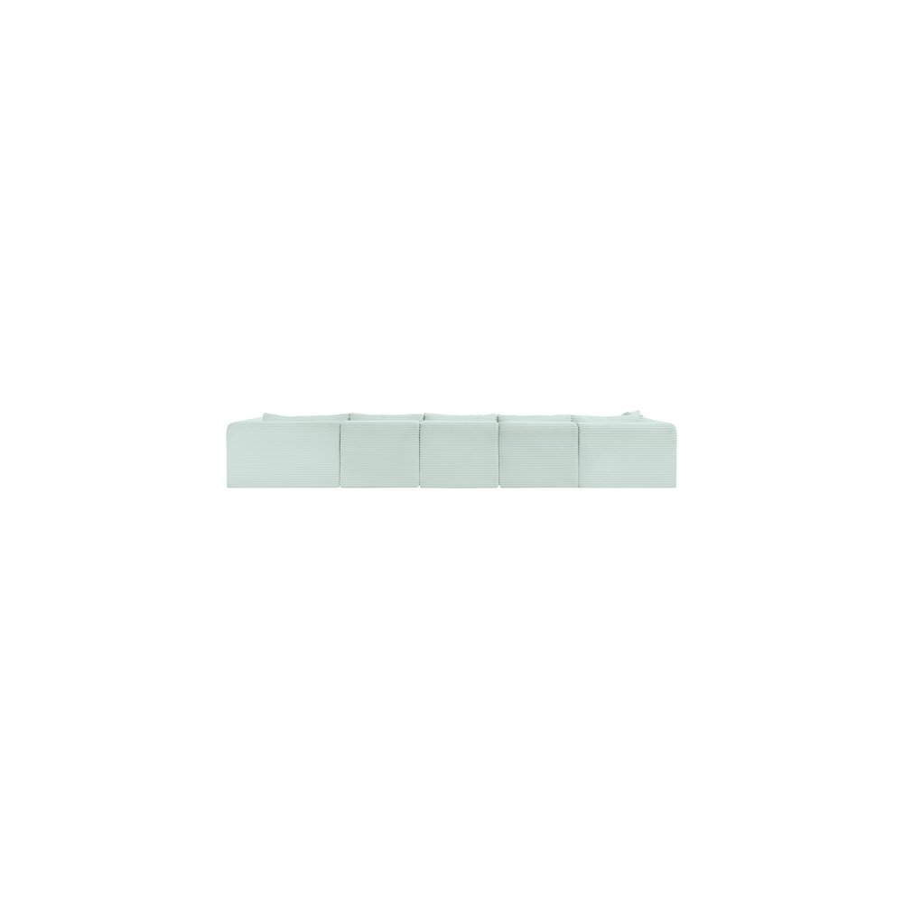 Shaggy Mint Corduroy Performance Fabric Modular Sectional