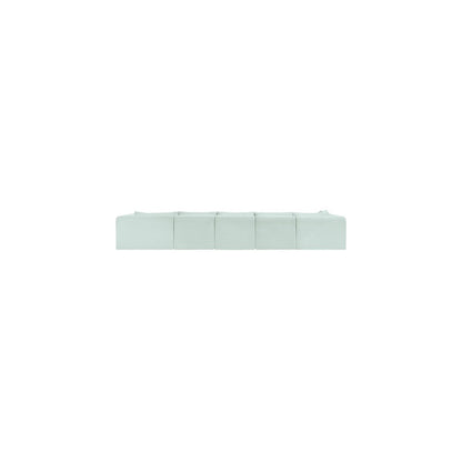 Shaggy Mint Corduroy Performance Fabric Modular Sectional