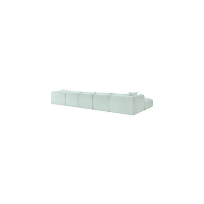 Shaggy Mint Corduroy Performance Fabric Modular Sectional