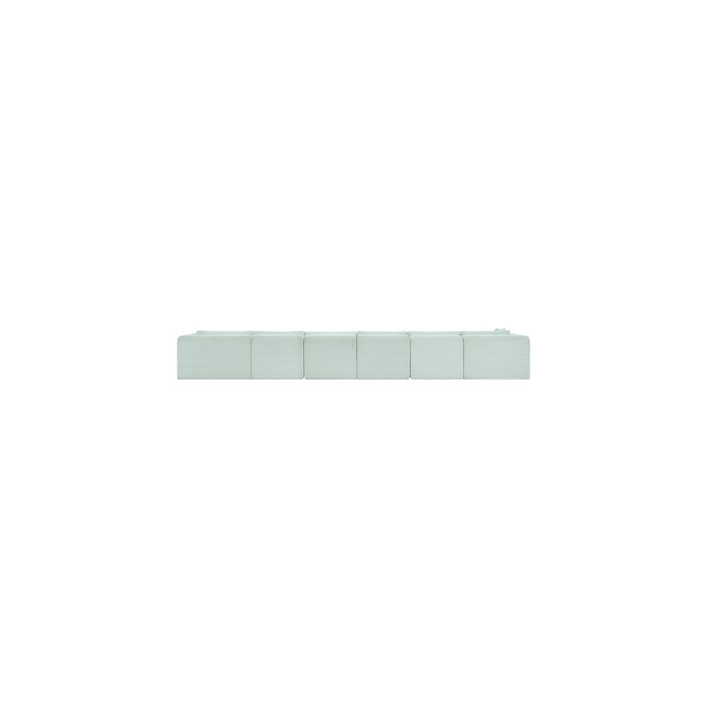 Shaggy Mint Corduroy Performance Fabric Modular Sectional