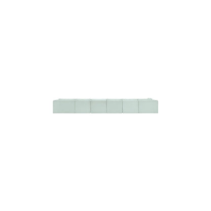 Shaggy Mint Corduroy Performance Fabric Modular Sectional