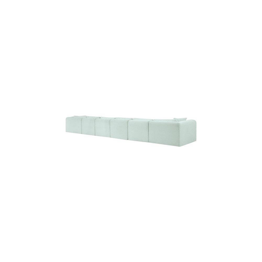 Shaggy Mint Corduroy Performance Fabric Modular Sectional