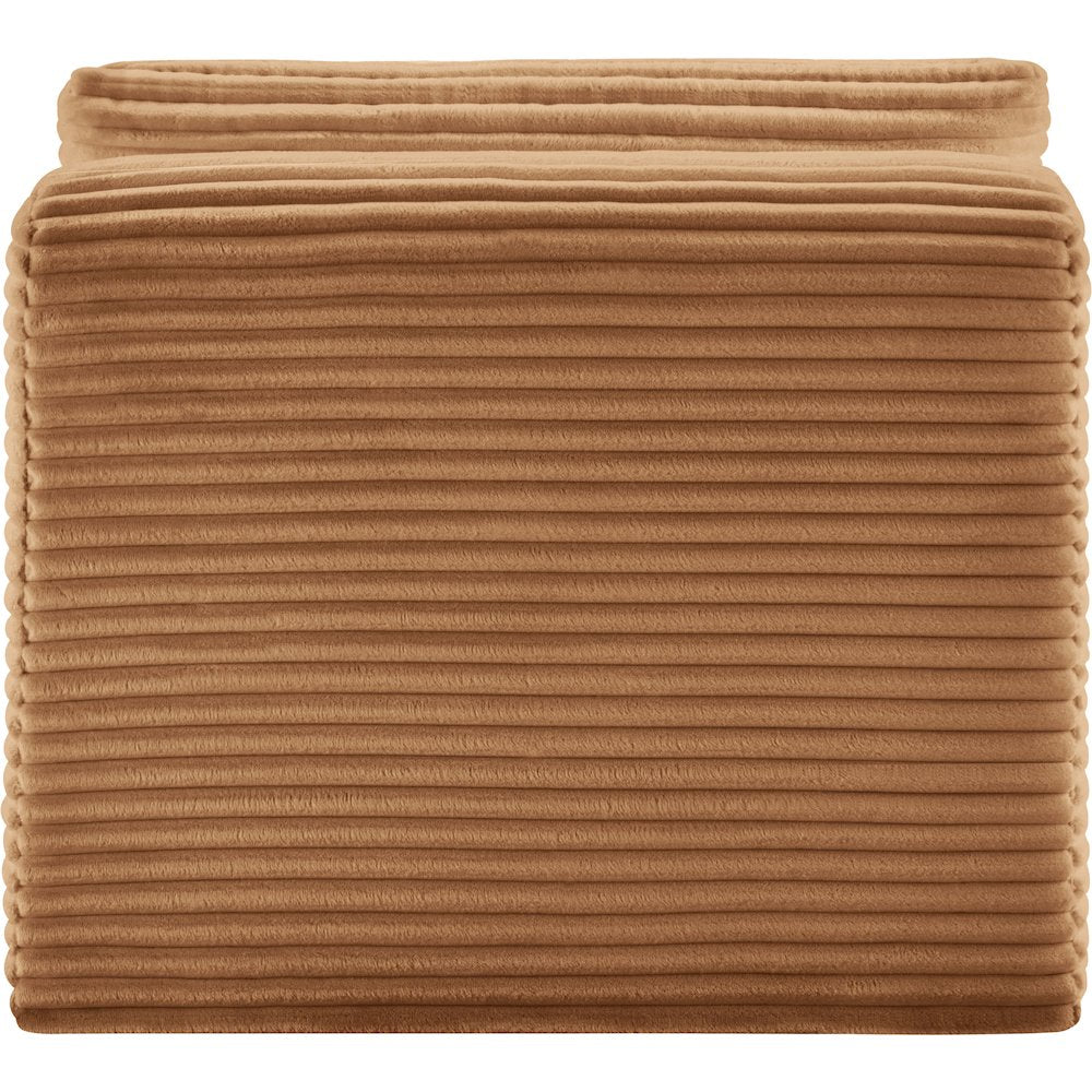 Shaggy Saddle Corduroy Performance Fabric Armless Chair