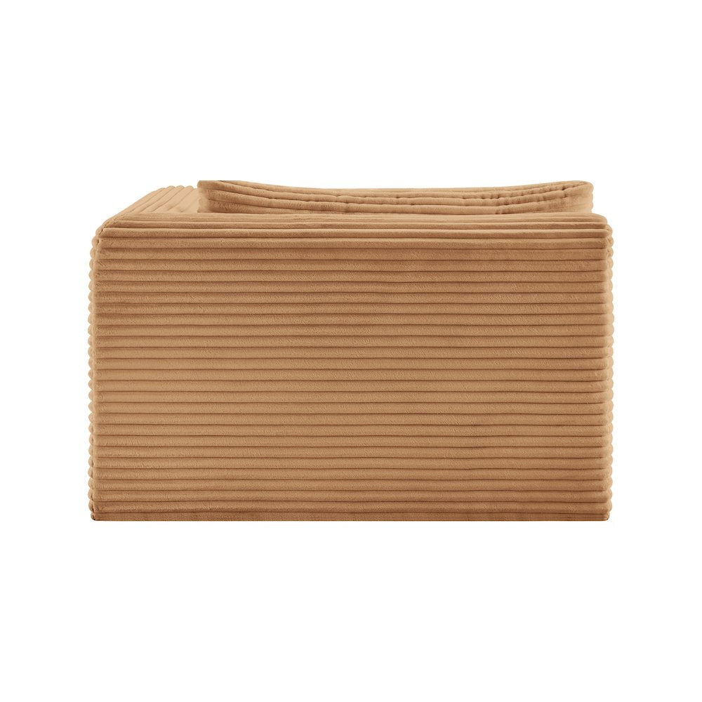 Shaggy Saddle Corduroy Performance Fabric Chaise