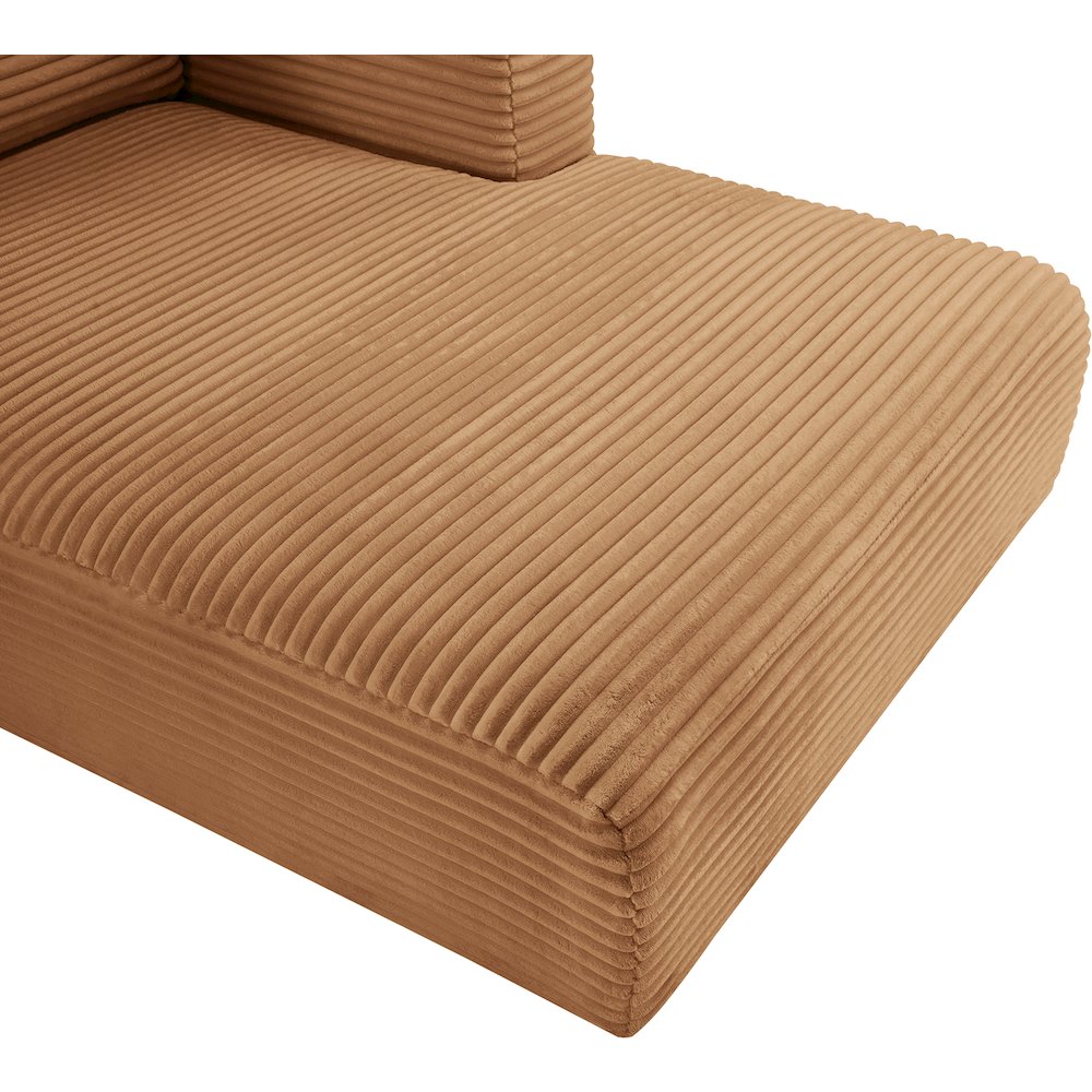 Shaggy Saddle Corduroy Performance Fabric Chaise
