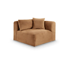 Shaggy Saddle Corduroy Performance Fabric Corner Chair