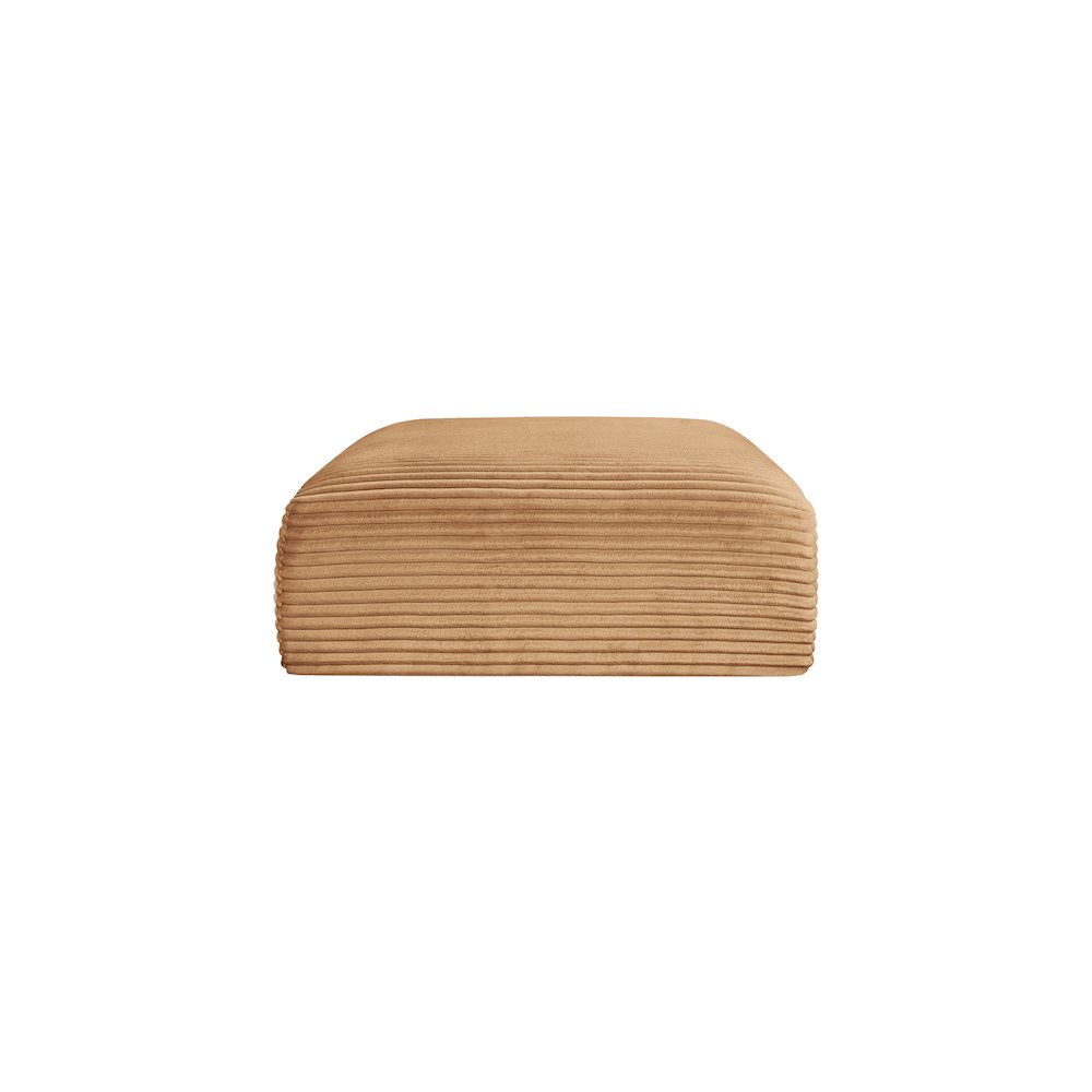 Shaggy Saddle Corduroy Performance Fabric Ottoman
