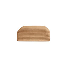 Shaggy Saddle Corduroy Performance Fabric Ottoman