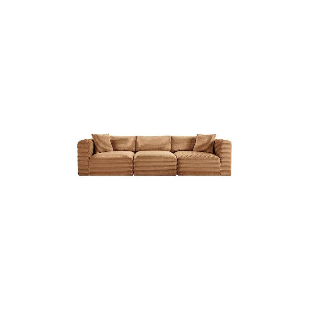 Shaggy Saddle Corduroy Performance Fabric Modular Sofa