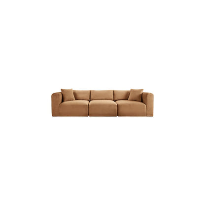 Shaggy Saddle Corduroy Performance Fabric Modular Sofa