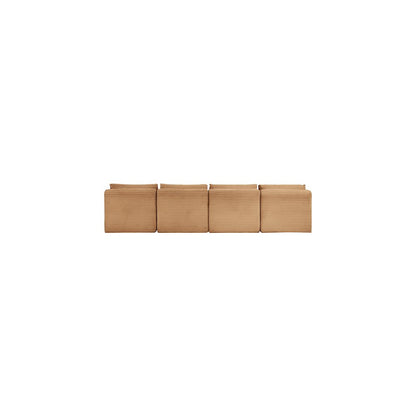 Shaggy Saddle Corduroy Performance Fabric Modular Sofa