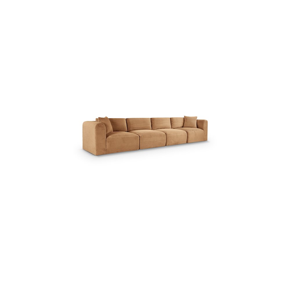 Shaggy Saddle Corduroy Performance Fabric Modular Sofa