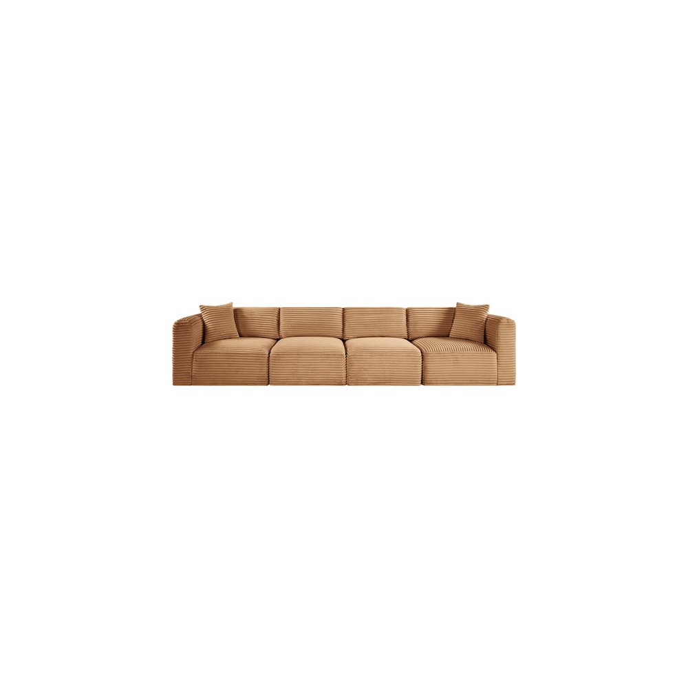 Shaggy Saddle Corduroy Performance Fabric Modular Sofa