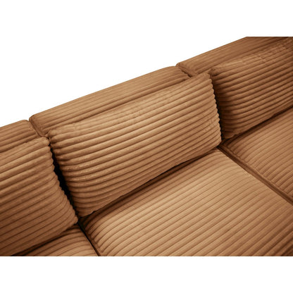 Shaggy Saddle Corduroy Performance Fabric Modular Sofa