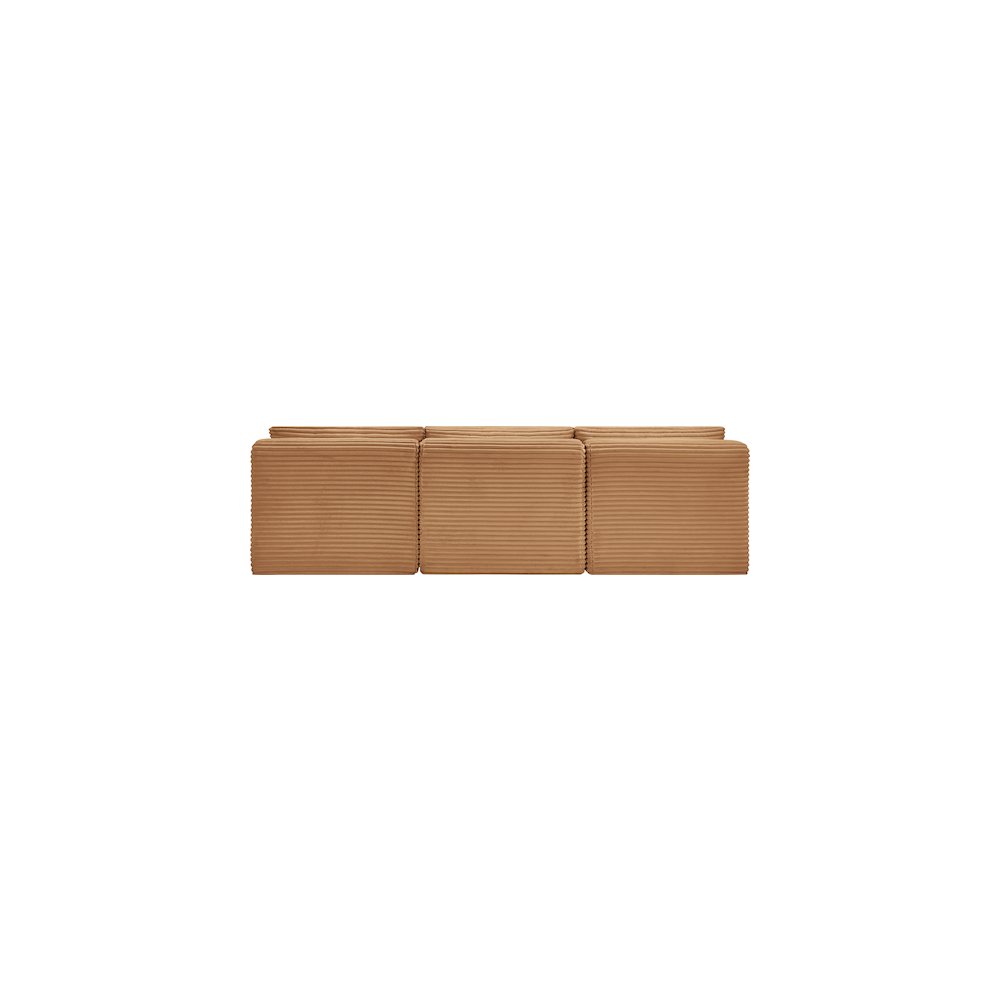 Shaggy Saddle Corduroy Performance Fabric Modular Sofa