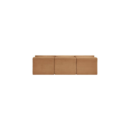 Shaggy Saddle Corduroy Performance Fabric Modular Sofa