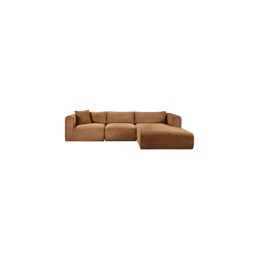 Shaggy Saddle Corduroy Performance Fabric Modular Sectional