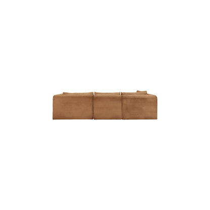Shaggy Saddle Corduroy Performance Fabric Modular Sectional