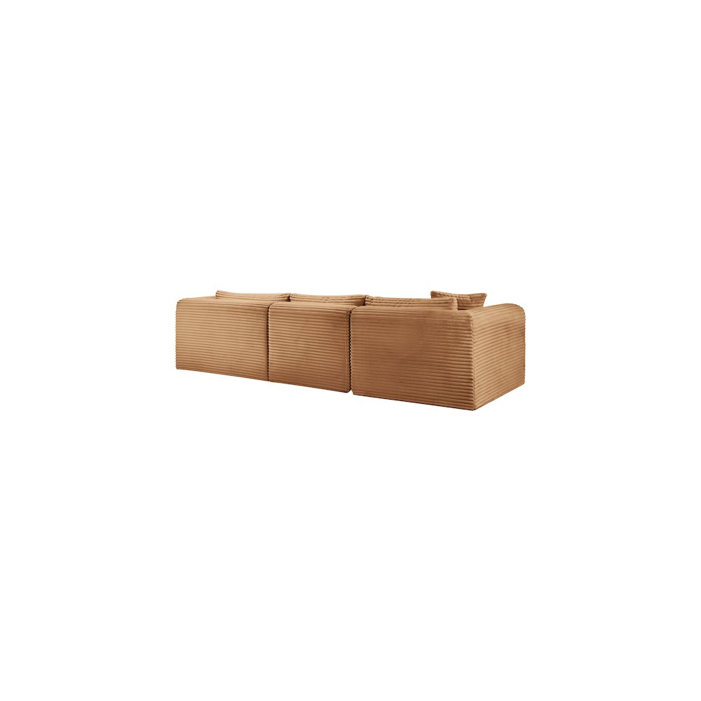 Shaggy Saddle Corduroy Performance Fabric Modular Sectional