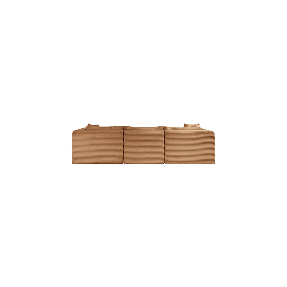 Shaggy Saddle Corduroy Performance Fabric Modular Sectional