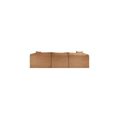 Shaggy Saddle Corduroy Performance Fabric Modular Sectional
