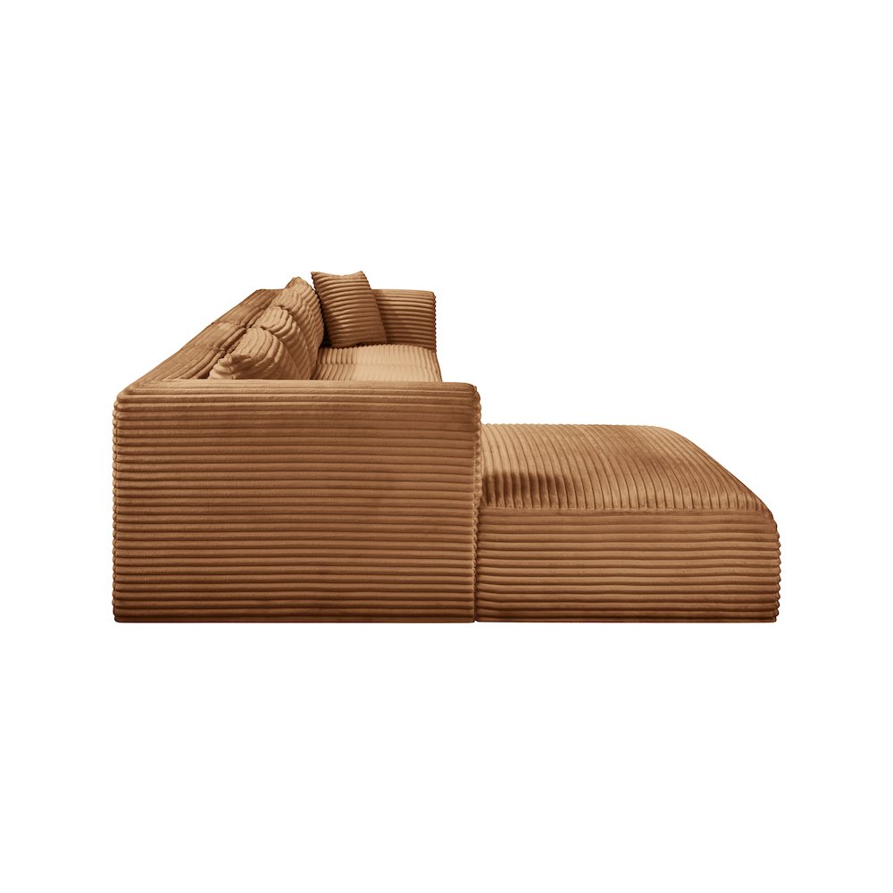 Shaggy Saddle Corduroy Performance Fabric Modular Sectional