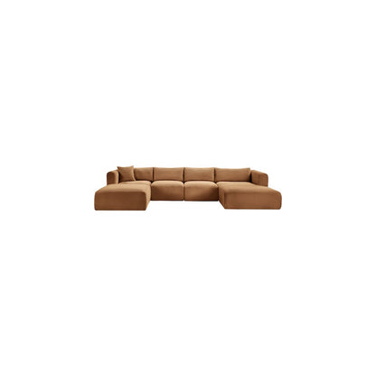 Shaggy Saddle Corduroy Performance Fabric Modular Sectional