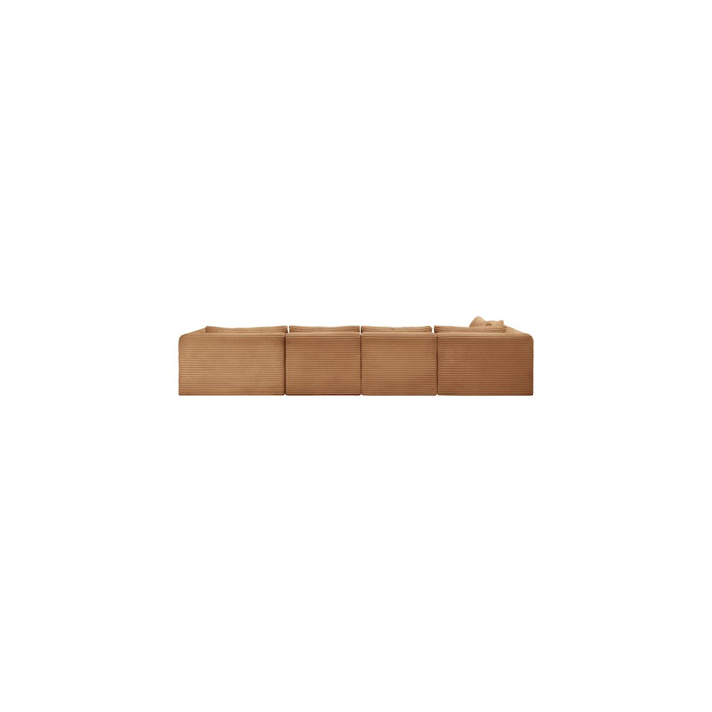 Shaggy Saddle Corduroy Performance Fabric Modular Sectional