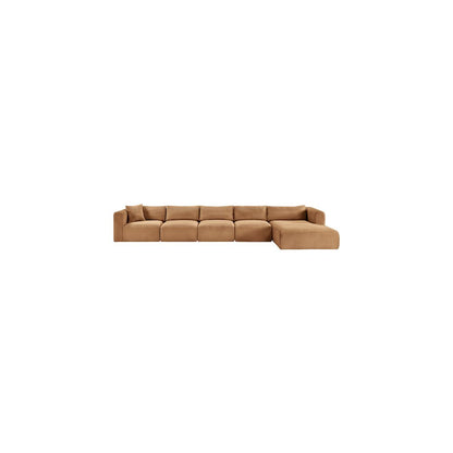 Shaggy Saddle Corduroy Performance Fabric Modular Sectional