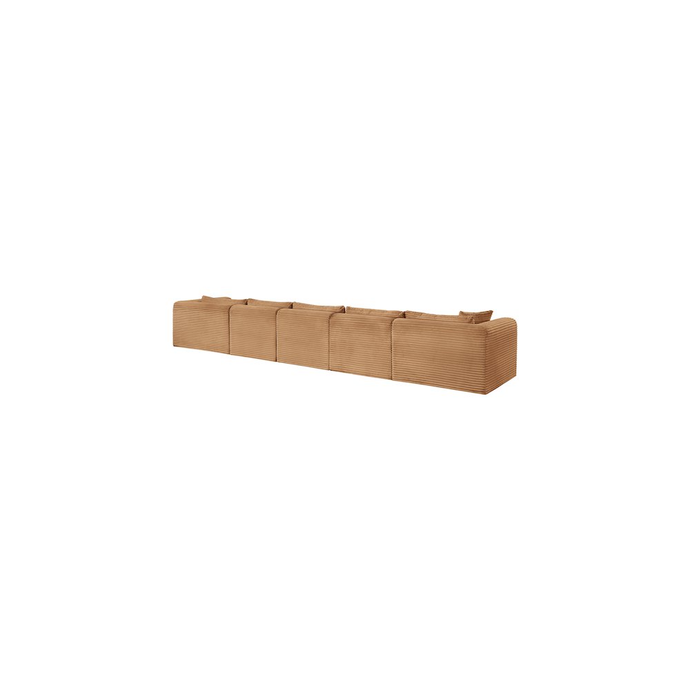 Shaggy Saddle Corduroy Performance Fabric Modular Sectional