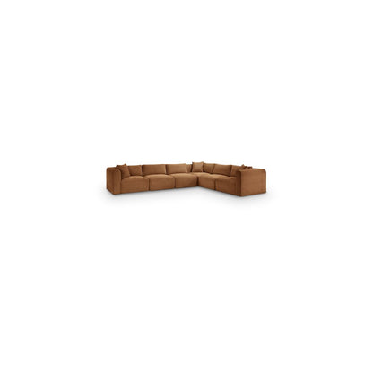 Shaggy Saddle Corduroy Performance Fabric Modular Sectional