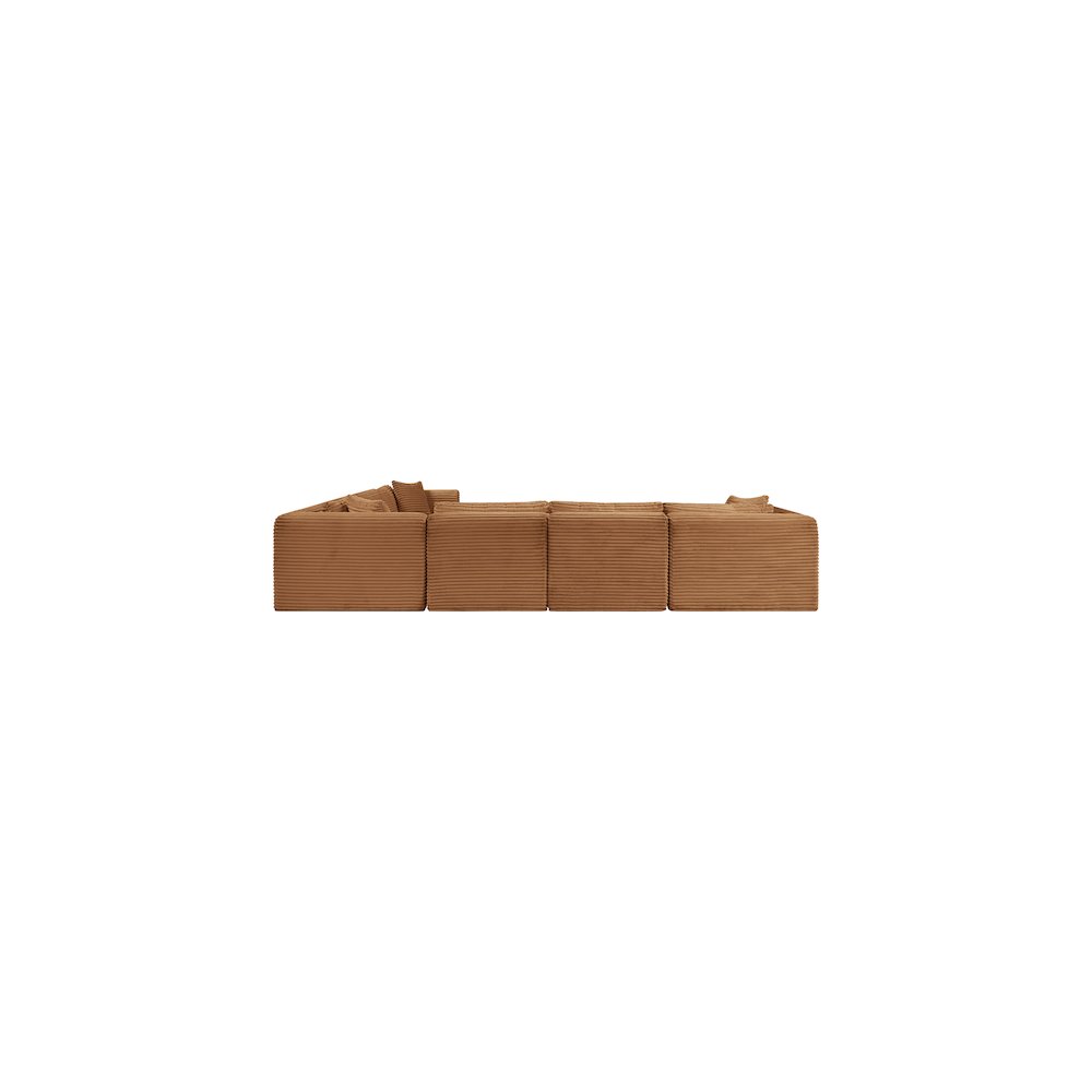 Shaggy Saddle Corduroy Performance Fabric Modular Sectional