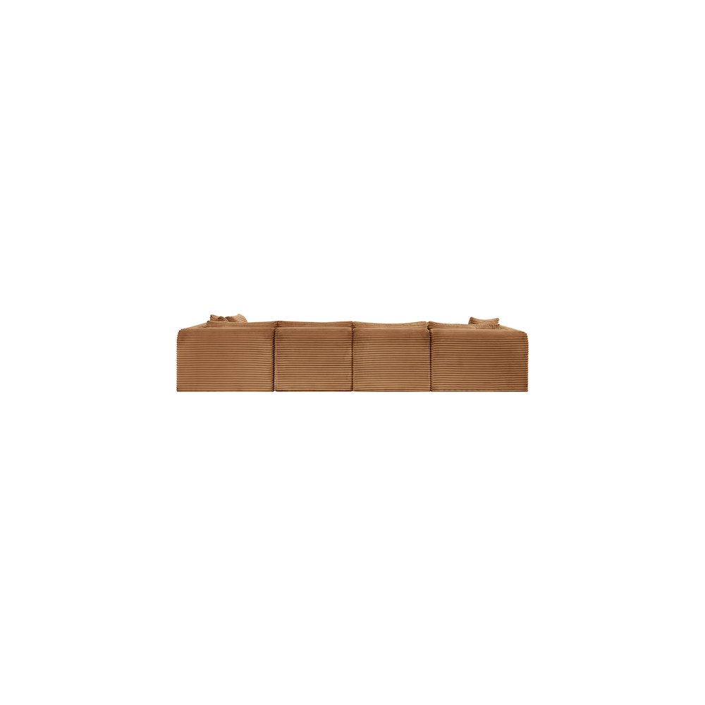 Shaggy Saddle Corduroy Performance Fabric Modular Sectional
