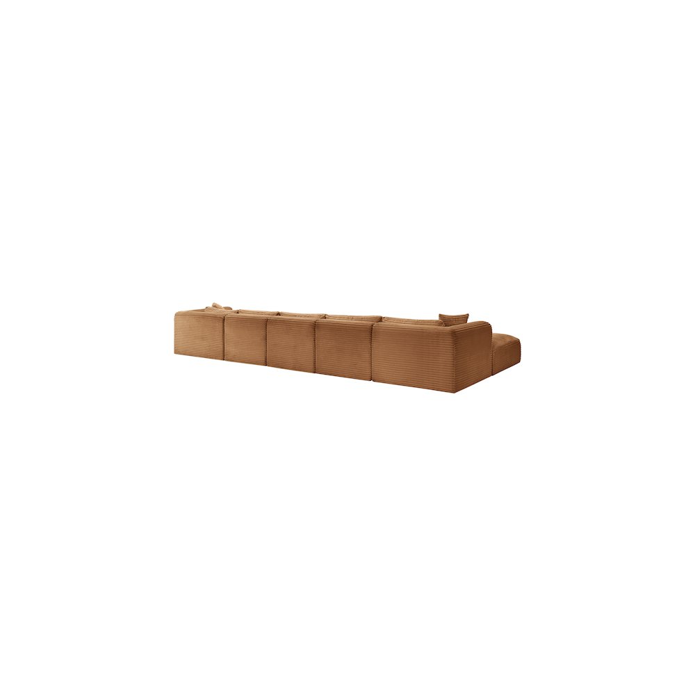 Shaggy Saddle Corduroy Performance Fabric Modular Sectional