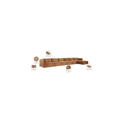 Shaggy Saddle Corduroy Performance Fabric Modular Sectional