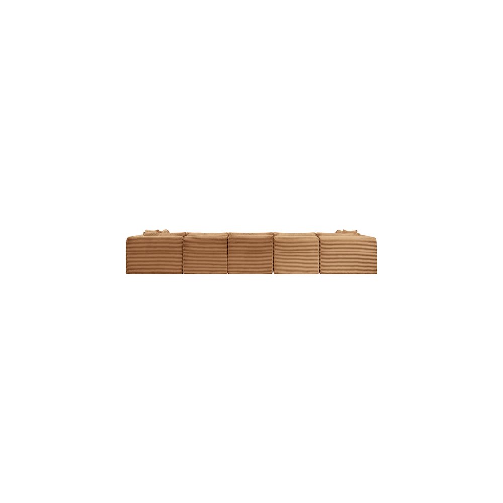 Shaggy Saddle Corduroy Performance Fabric Modular Sectional