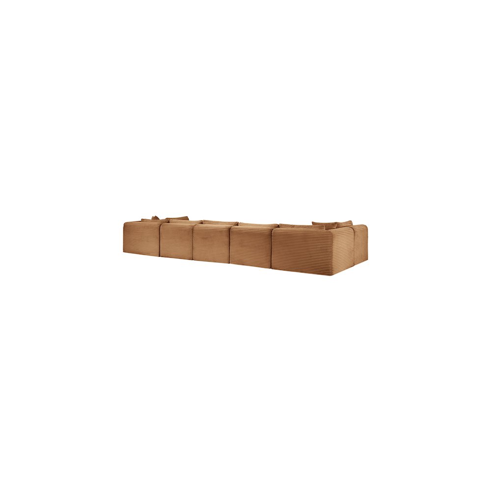 Shaggy Saddle Corduroy Performance Fabric Modular Sectional
