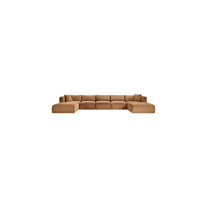 Shaggy Saddle Corduroy Performance Fabric Modular Sectional