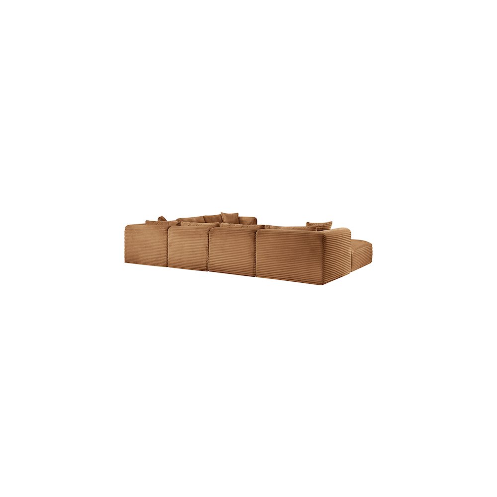 Shaggy Saddle Corduroy Performance Fabric Modular Sectional