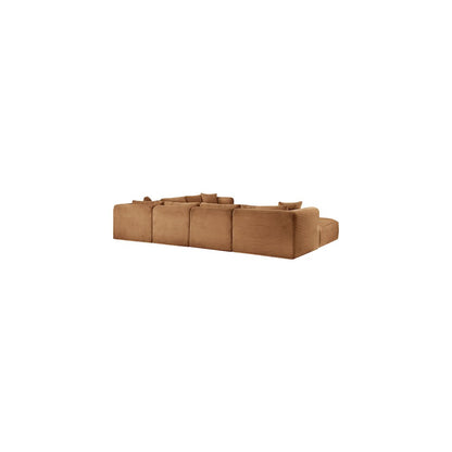 Shaggy Saddle Corduroy Performance Fabric Modular Sectional