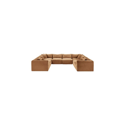 Shaggy Saddle Corduroy Performance Fabric Modular Sectional
