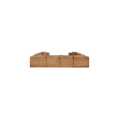 Shaggy Saddle Corduroy Performance Fabric Modular Sectional