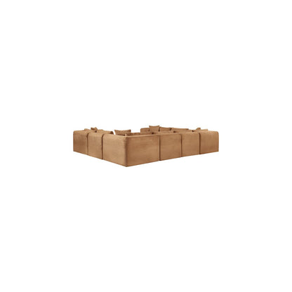 Shaggy Saddle Corduroy Performance Fabric Modular Sectional