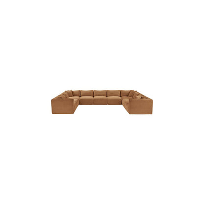 Shaggy Saddle Corduroy Performance Fabric Modular Sectional