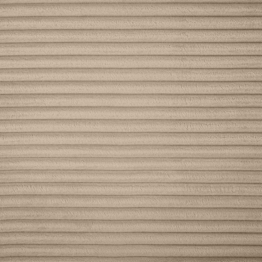 Shaggy Taupe Corduroy Performance Fabric Ottoman