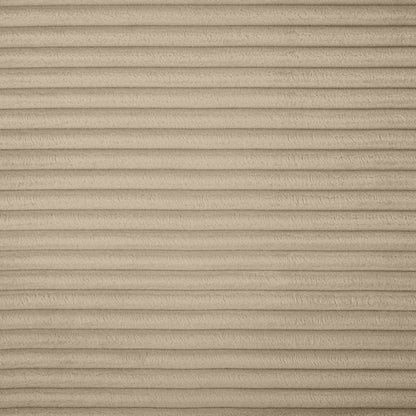 Shaggy Taupe Corduroy Performance Fabric Ottoman
