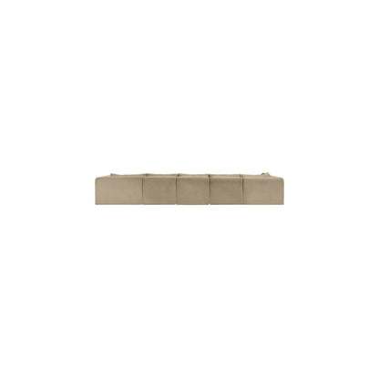 Shaggy Taupe Corduroy Performance Fabric Modular Sectional