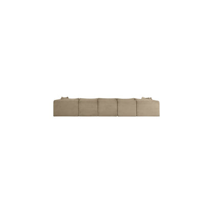 Shaggy Taupe Corduroy Performance Fabric Modular Sectional