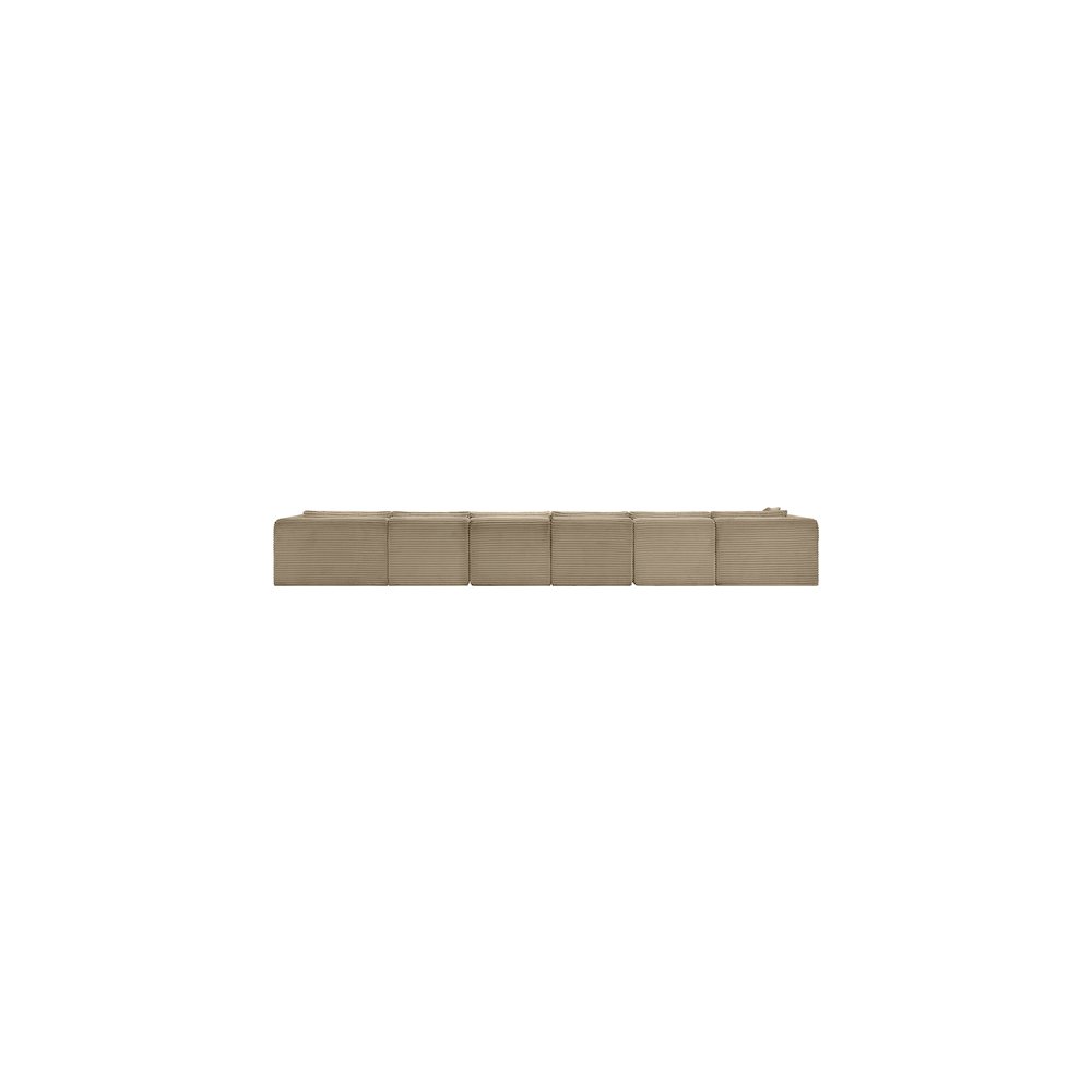 Shaggy Taupe Corduroy Performance Fabric Modular Sectional